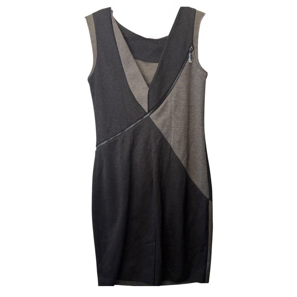 Stella & Jamie NWT Women's Size M Designer Color Block Sleeveless Sheath Dress